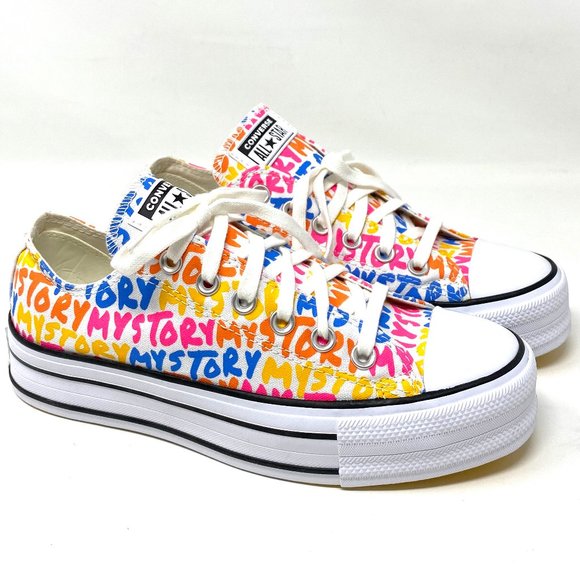 Converse Shoes - Converse Women's Size 7 570322C CTAS Double Stack LIFT OX Platform Print Sneaker